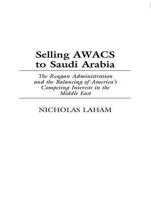 cover image of Selling AWACS to Saudi Arabia